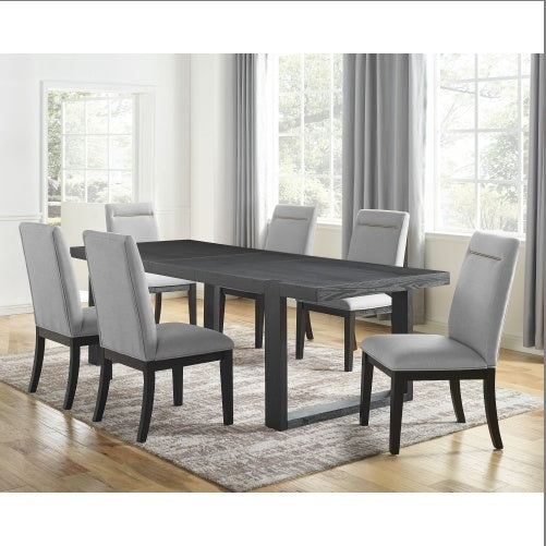 Yves - 7 Piece Dining Set Wood - Gray