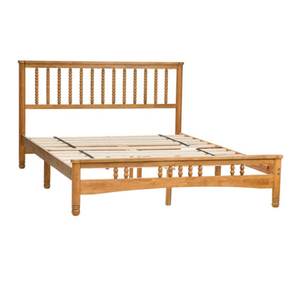 Queen Size Elegant Style Wooden Platform Bed Frame With Headboard,No Need Box Spring,Easy Assembly