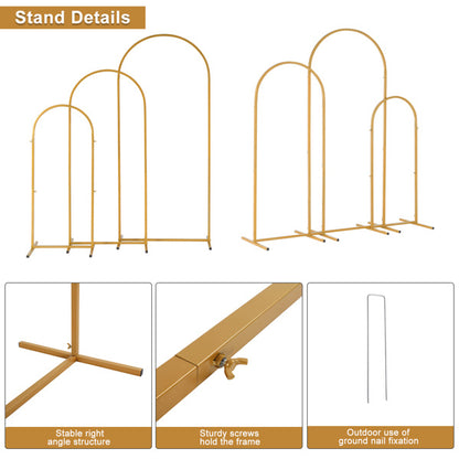 Top Door Frame, Gold Three Piece Set, Iron Arch, Wedding Celebration