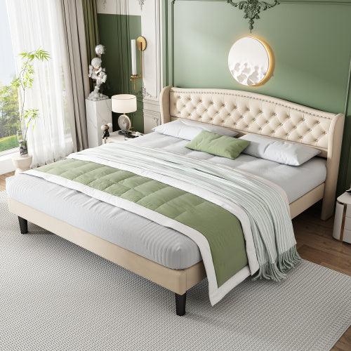 Velvet Stylish And Soft Upholstered Bed