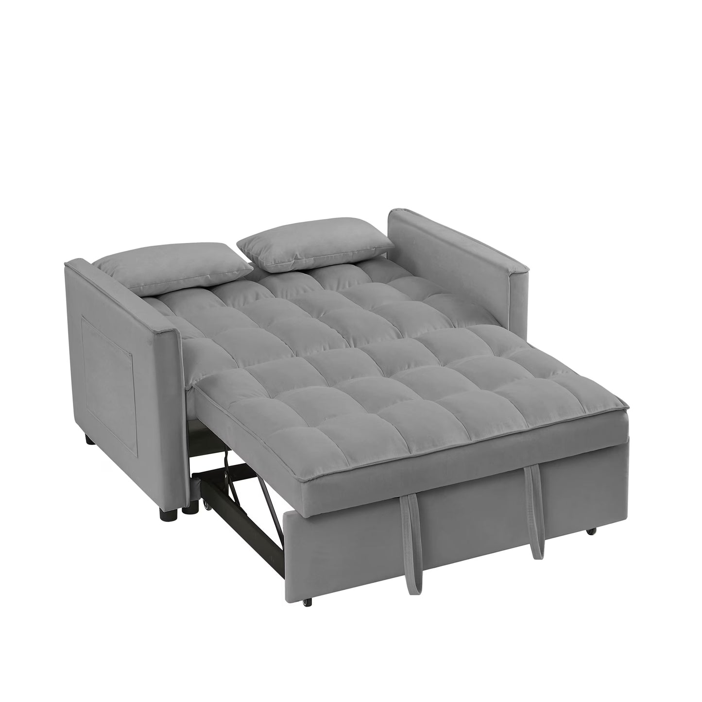 54 Inch Adjustable Backrest Sofa Or Sofa Bed, Futon Sofa With Double Armrests And Bag, Variable Bed 69.7 Inches  46.5 Inches