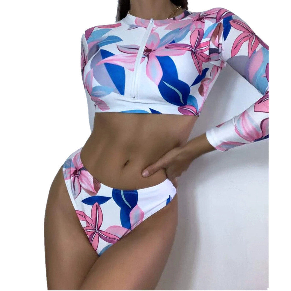 Split Bikini Sexy Spot Swimsuit Women Print Tight