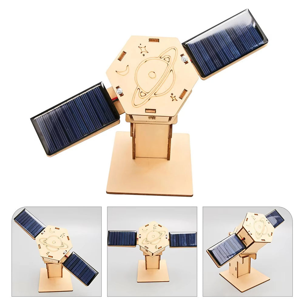 Diy Technology Small Production Stem Experimental Teaching Aids Space Model Artificial Satellite Educational Toys Solar Power Toy Kit Science