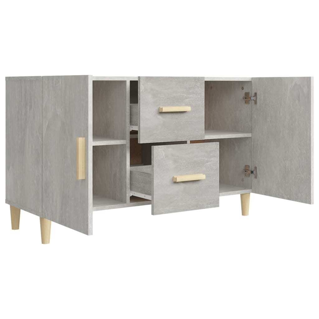 vidaXL Sideboard Concrete Grey 100x36x60 cm Engineered Wood