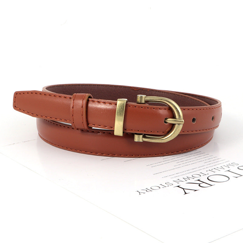 Retro Fashionable All-match Decorative Thin Belt