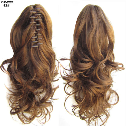 Long Wave Ponytail Wrap Around Ponytail Clip In Hair Headwear Gray Hairpiece Natural Extensions