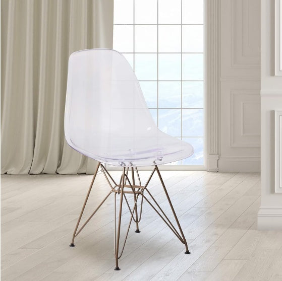 2 Transparent Dining Chairs