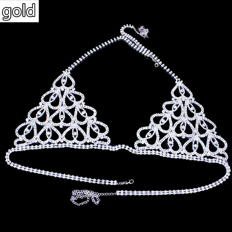 Body Chain Rhinestone Luxury Underwear Set