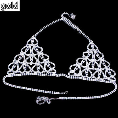 Body Chain Rhinestone Luxury Underwear Set