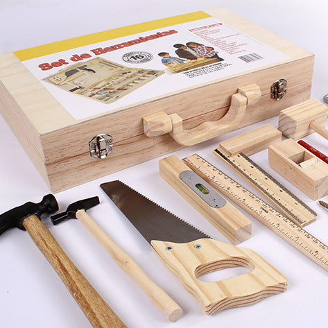 Children's Maintenance And Management Of Wooden Toolbox Toys Simulation Disassembly And Assembly Multi-purpose Woodworking