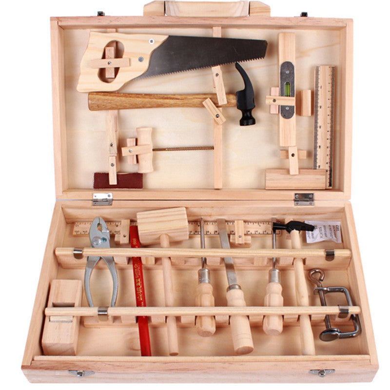 Children's Maintenance And Management Of Wooden Toolbox Toys Simulation Disassembly And Assembly Multi-purpose Woodworking