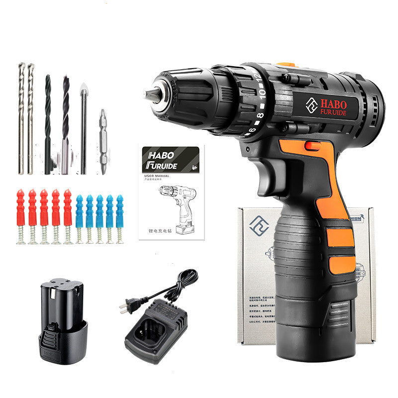 12V Lithium Electric Drill Rechargeable Multifunctional Household Electric Screwdriver