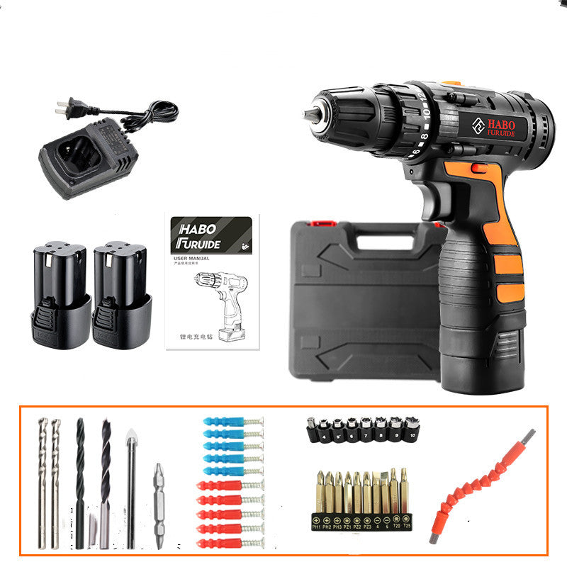 12V Lithium Electric Drill Rechargeable Multifunctional Household Electric Screwdriver