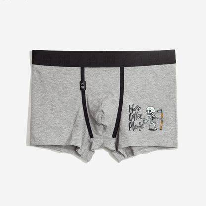 Youth Cartoon Printed Cotton Men's Underwear