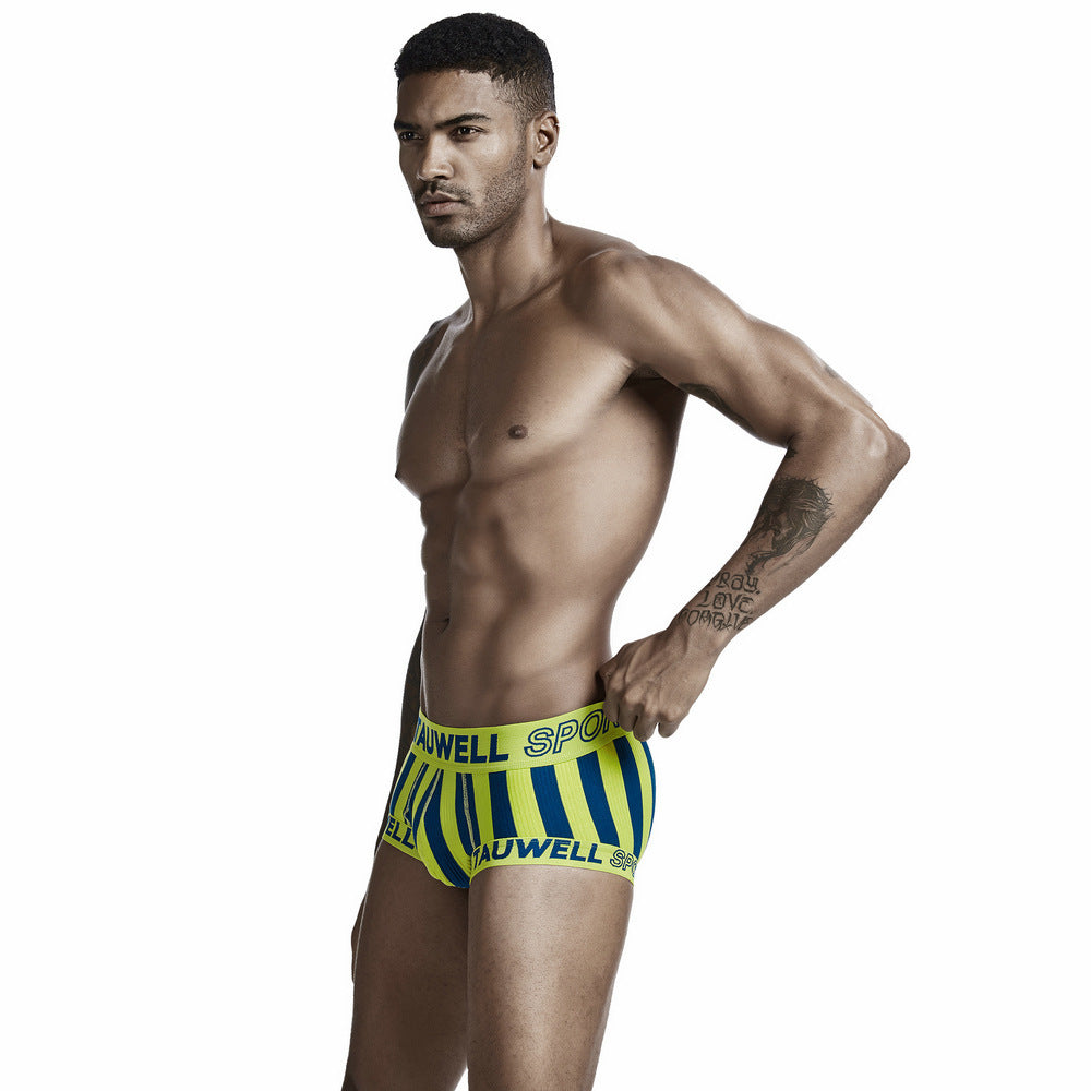 Vertical Stripes Fashion Sports Trendy Men's Underwear