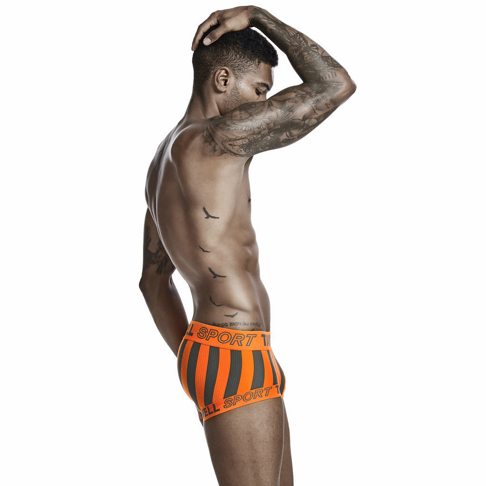 Vertical Stripes Fashion Sports Trendy Men's Underwear