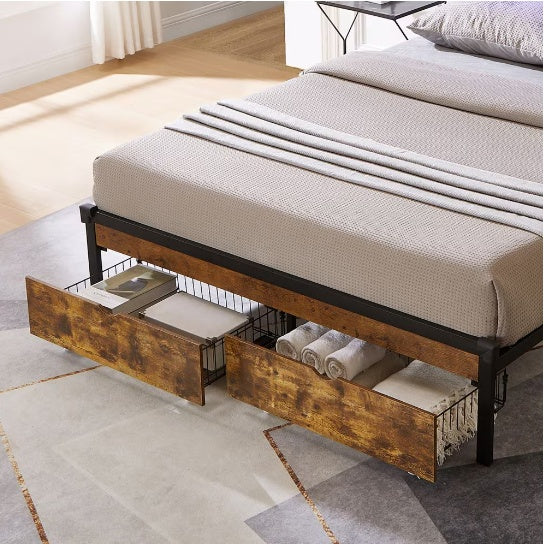 QUEEN BED DRAWERS