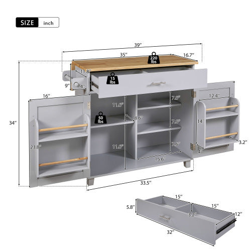 Rolling Kitchen Island With Storage Space