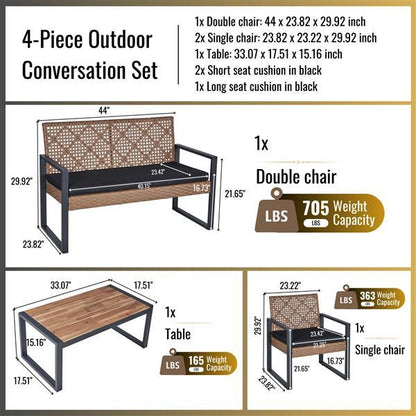 4-piece Patio Furniture Set