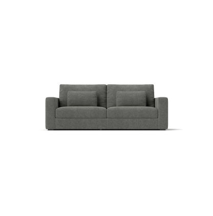 83  Modern Sofa Couches For Living Room, 3 Seater Sofa, Upholstered Compressed Cushions   Detachable Cover,Pewter