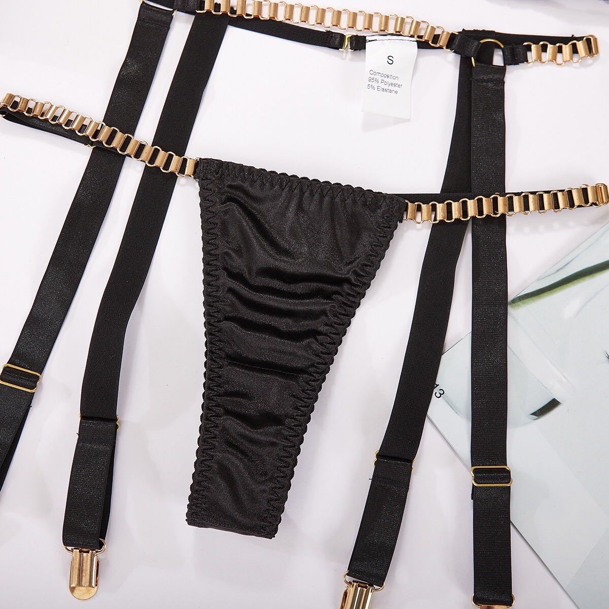 Women's Metal Chain Underwear Suit