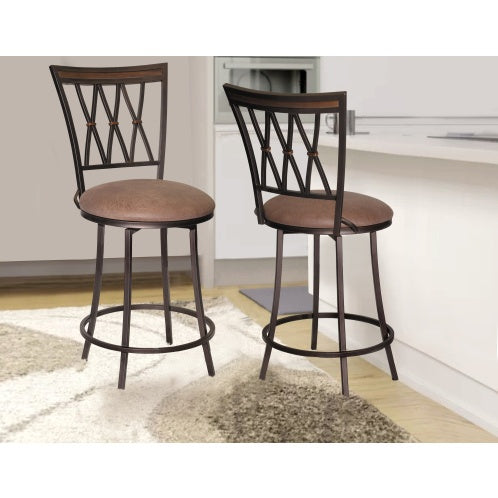 Sedona - Swivel Counter Stool - Dark Brown