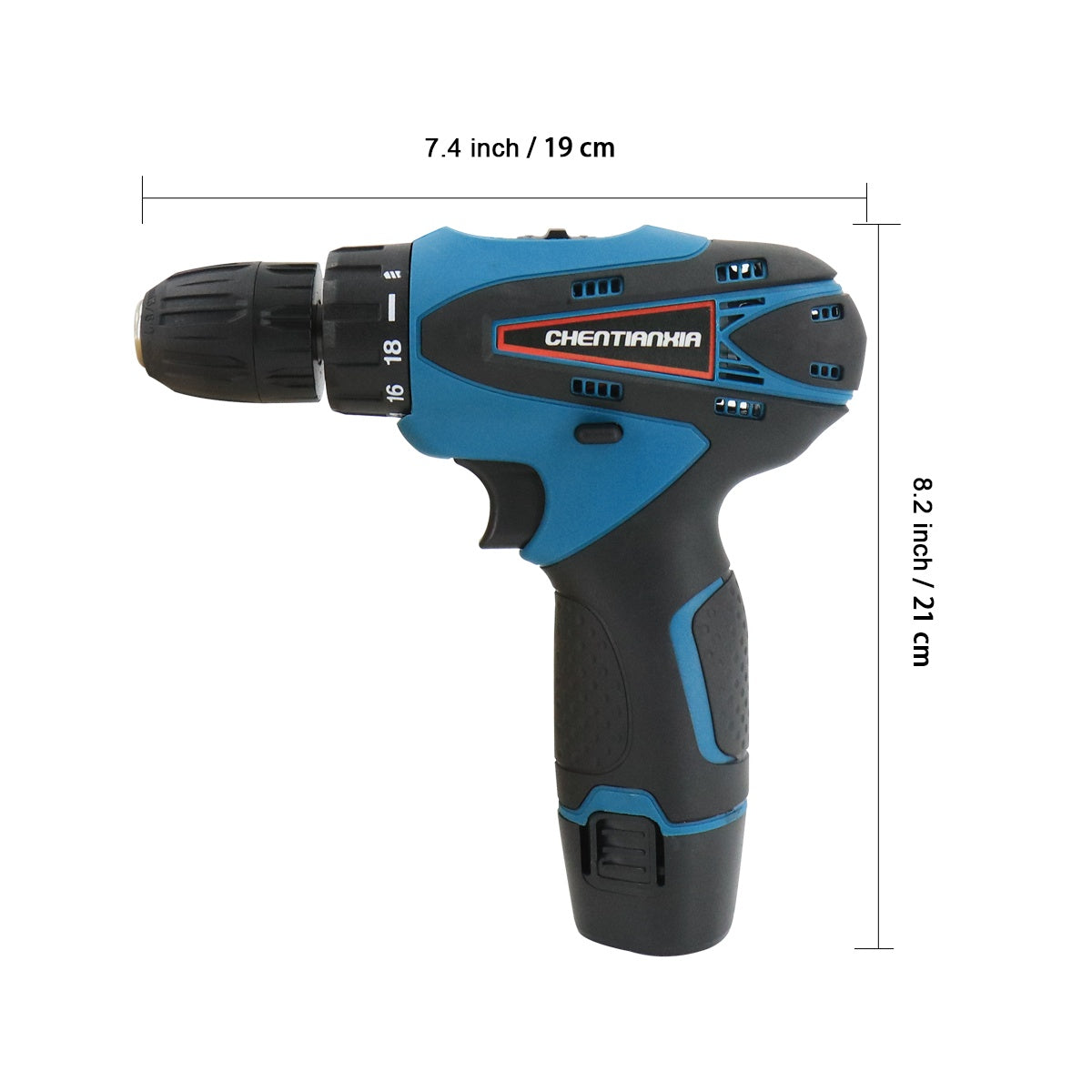 12V Cordless Drill Combi Driver High Power Electric Screwdriver Set 2 Battery