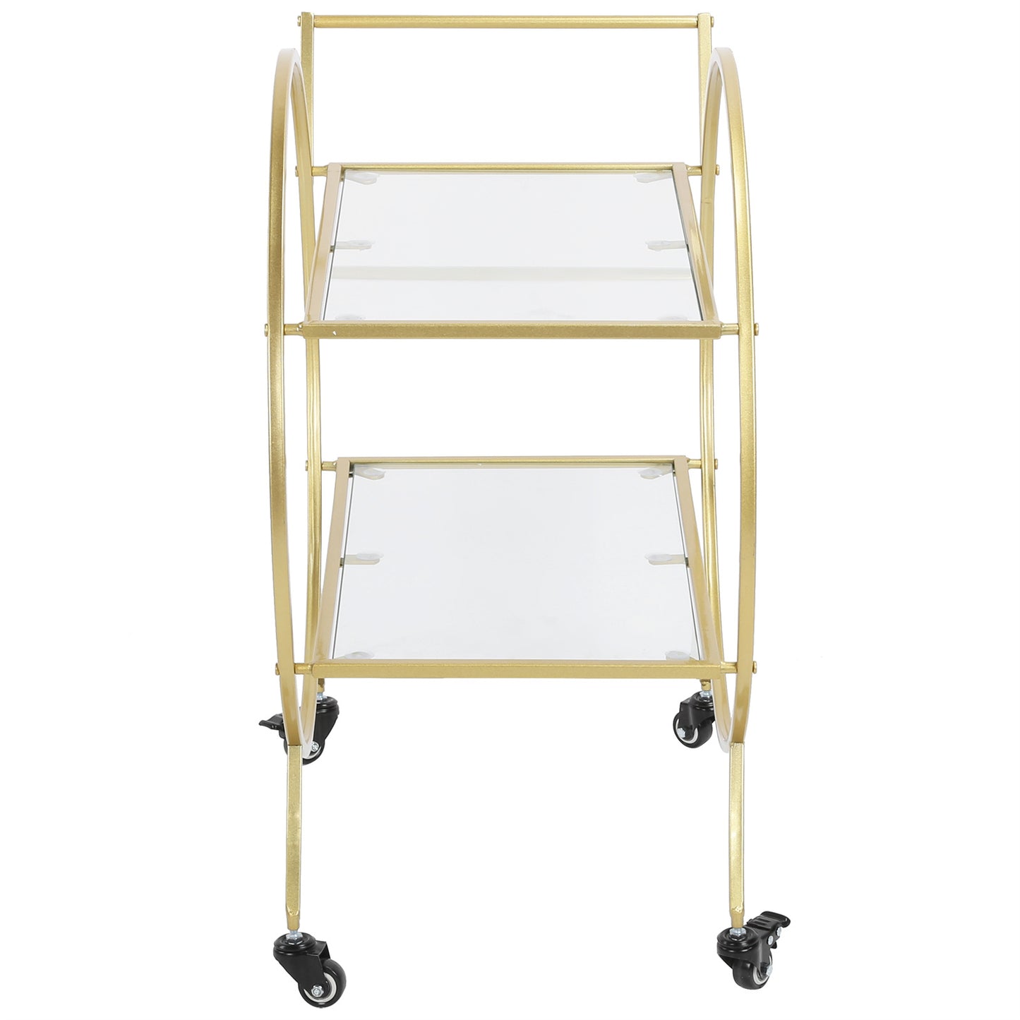 2 Tier Kitchen Trolley Bar Serving Cart with Wheels for Home Living Room Kitchen Club Supplies