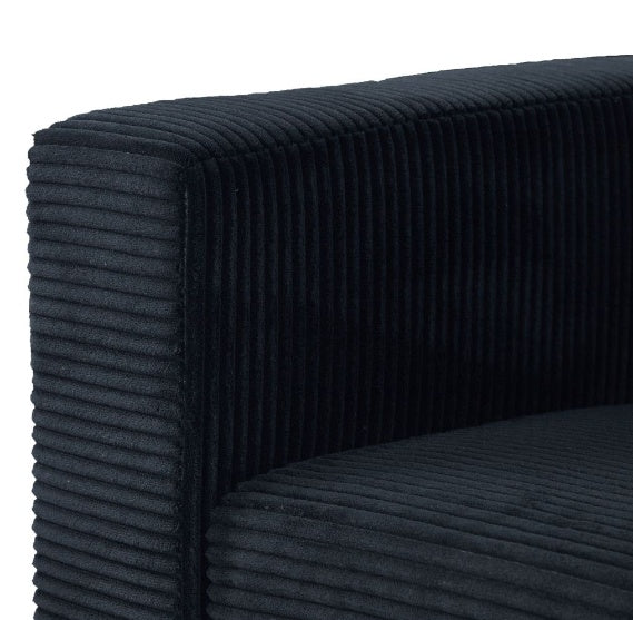 The Domestic Linen Sofa Seat Is Black