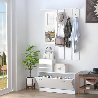 Combination Model Gate Cabinet With Shoe CabinetHang Shelf Mirror