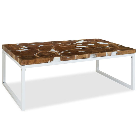 vidaXL Coffee Table Teak Resin 43.3"x23.6"x15.7"