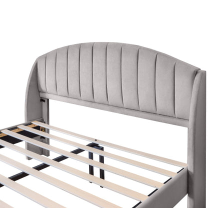 Velvet Wood Strips Support The Youth Bed