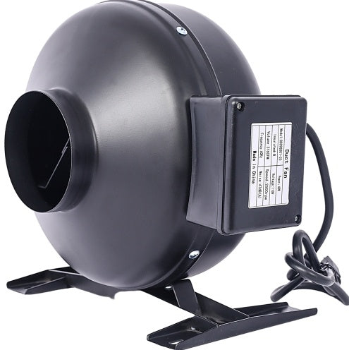 4-Inch 203 CFM Inline Duct Fan  Air Circulation Vent Blower For Hydroponics, Basements, And Kitchens