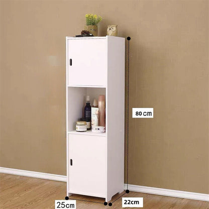 Waterproof Bathroom Storage Cabinet Free Standing Cabinet Organizer Unit White