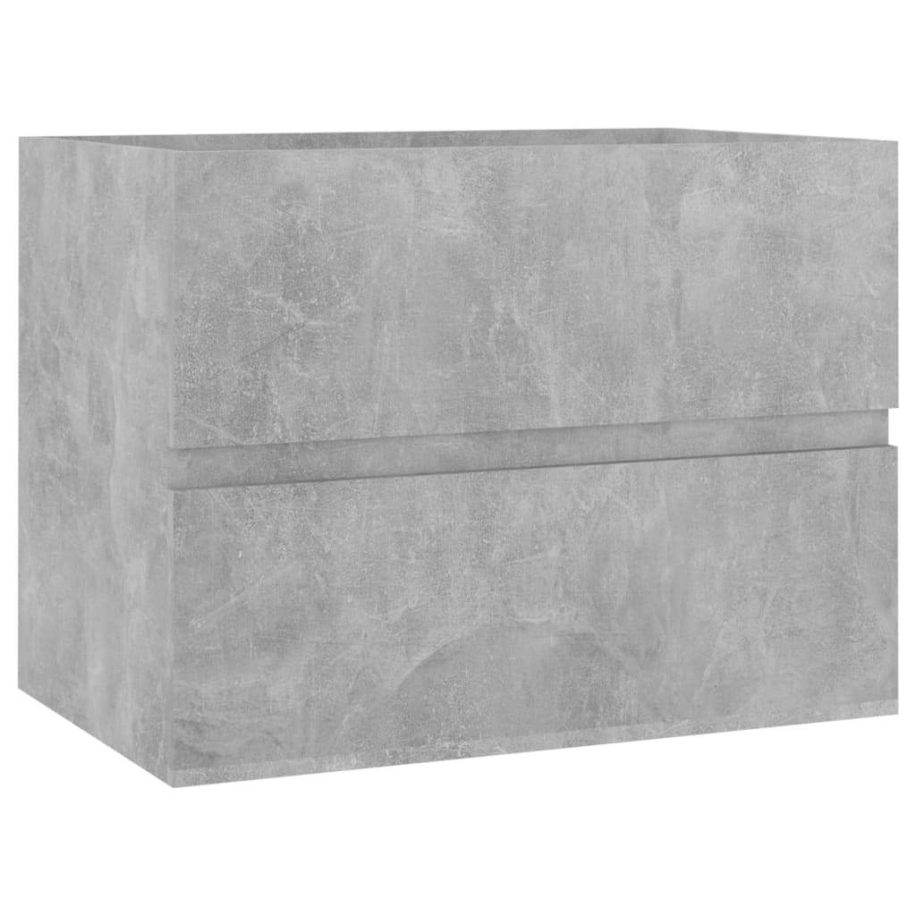 vidaXL Bathroom Furniture Set Concrete Grey Engineered Wood