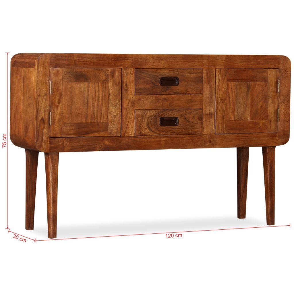 vidaXL Sideboard Solid Wood with Honey Finish 47.2"x11.8"x29.5"