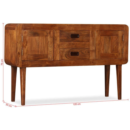 vidaXL Sideboard Solid Wood with Honey Finish 47.2"x11.8"x29.5"