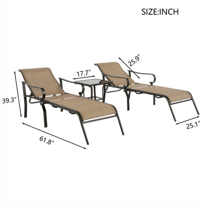 3-piece Set Of Terrace Lounge Chairs