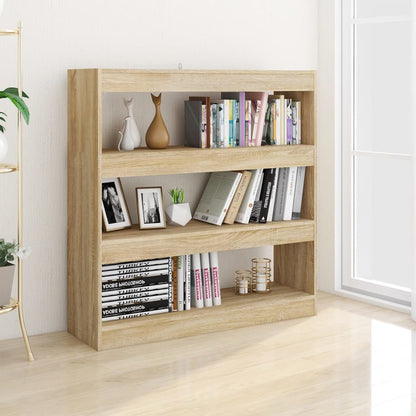 vidaXL Book Cabinet/Room Divider Sonoma Oak 100x30x103 cm