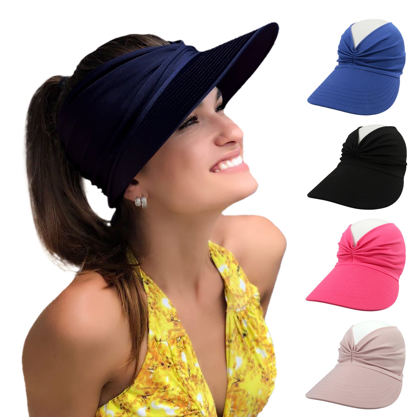 Women's Beach Sun Hat Cross-border Spring And Summer New Hat, Sun Hat For Outdoor Sports, Open Top Hat.