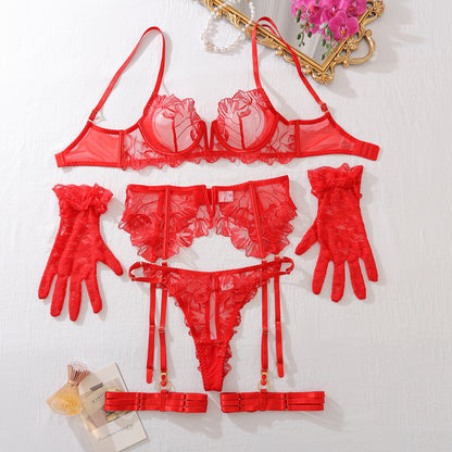 Bra Set Women's Underwear And Underwear Garter Five-piece Set