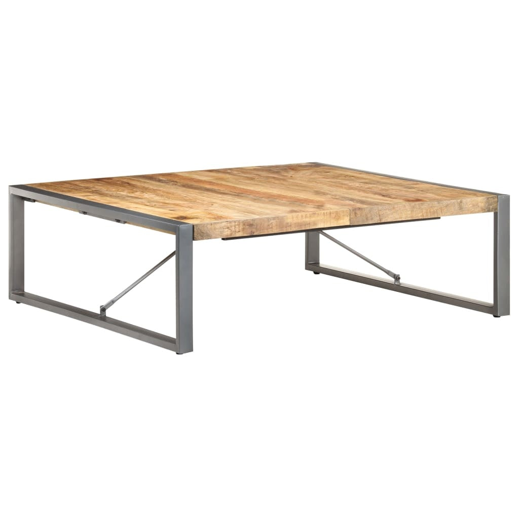 vidaXL Coffee Table 120x120x40 cm Rough Mango Wood