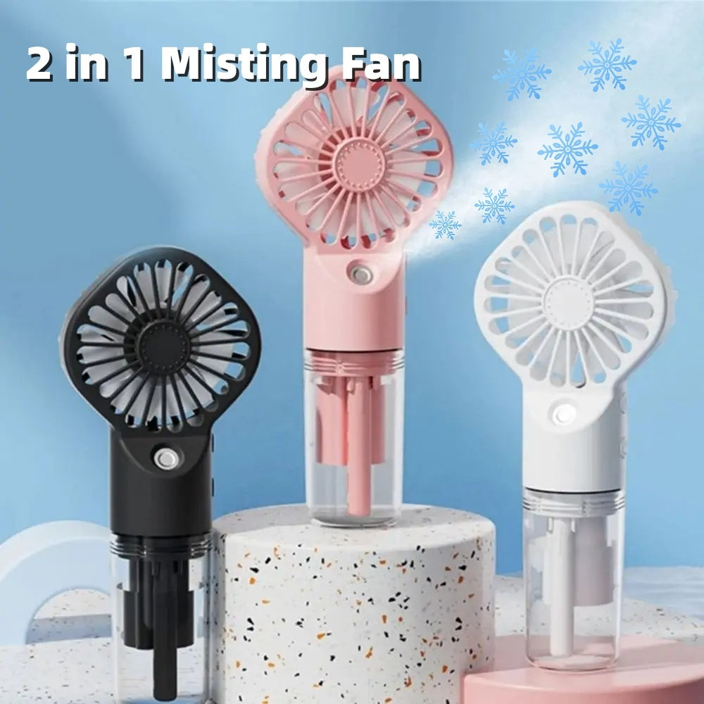 Strong Power Spray Humidification Small Mist Fan Humidification Usb Charging Portable Fan Icy And Refreshing Fan Water Supplement