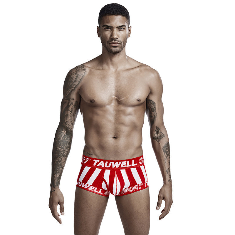 Vertical Stripes Fashion Sports Trendy Men's Underwear