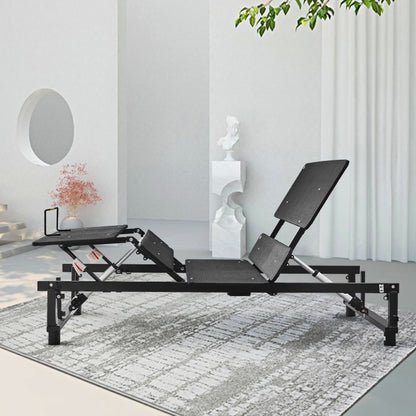 Adjustable Bed Base Frame Queen Bed Frame With Head And Foot Incline Wireless Remote Zero Gravity Quiet Motor Black Queen