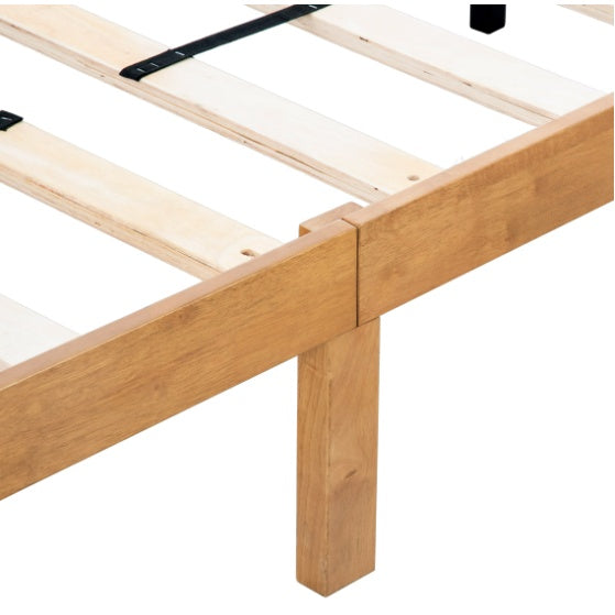 Ueen Size Wood Platform Bed Frame,No Box Spring Needed,Strong Wood Slat Support, Easy Assembly