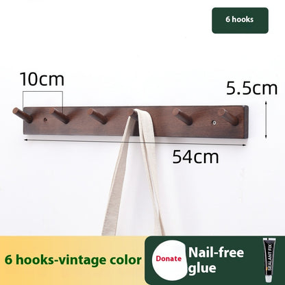 Clothes Hanging Rack Solid Wood Hook Strong Clothes Hook