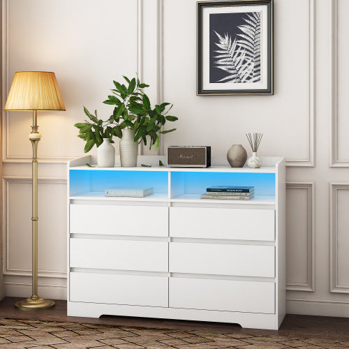 6-drawer Vanity With LED Lights