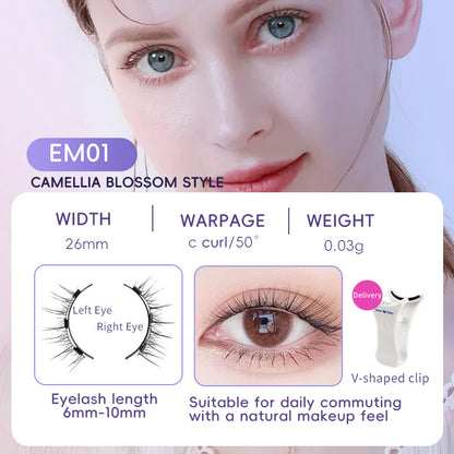 Natural Eyelashes Magnetic Suction False Eyelashes Daily One Pair Mink Hair Super Soft Natural Simulation Easy To Wear