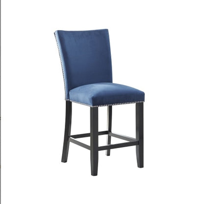 Camila - Velvet Counter Chair Blue